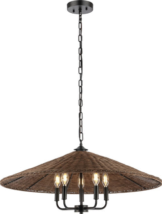 Safavieh Palmera PND4211A Dark Natural / Black Lamp Main On