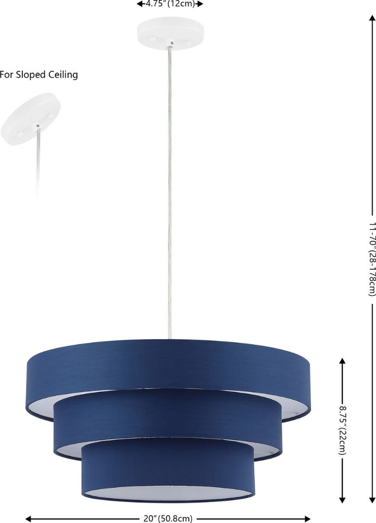 Safavieh Clelia PND4212B Navy / White Lamp main image