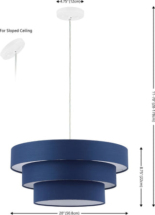 Safavieh Clelia PND4212B Navy / White Lamp main image