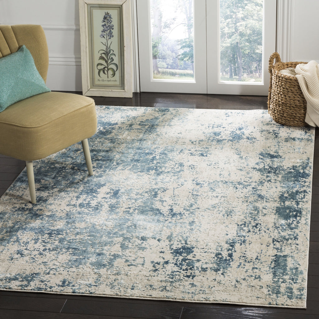 Safavieh Princeton PRN716M Blue / Beige Area Rug Room Scene Feature