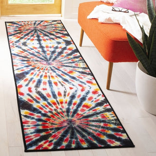 Safavieh Paint Brush PTB126F Black/Coral Area Rug