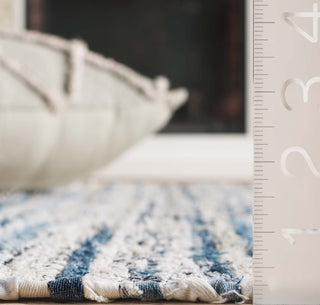 Safavieh Rag Rug RAR301L Light Blue / Black Area Detail