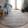 Safavieh Rag Rug RAR301L Light Blue / Black Area Room Scene Feature