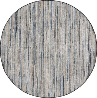 Safavieh Rag Rug RAR301L Light Blue / Black Area Round