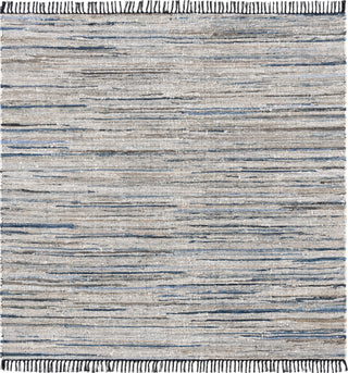 Safavieh Rag Rug RAR301L Light Blue / Black Area Square