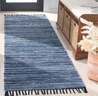Safavieh Rag Rug RAR301M Blue / Black Area Room Scene