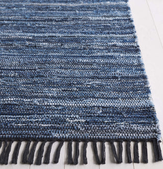 Safavieh Rag Rug RAR301M Blue / Black Area Detail