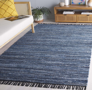 Safavieh Rag Rug RAR301M Blue / Black Area Room Scene