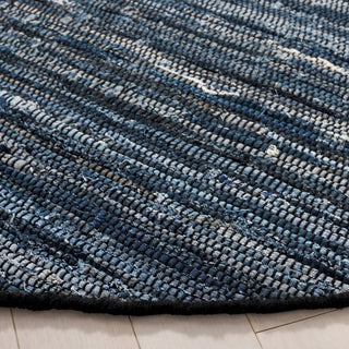 Safavieh Rag Rug RAR301M Blue / Black Area Detail