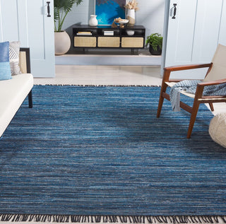 Safavieh Rag Rug RAR301M Blue / Black Area Room Scene Feature