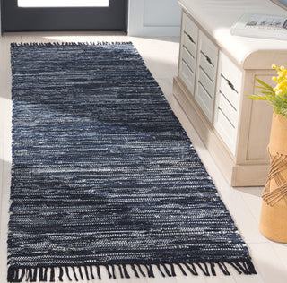 Safavieh Rag Rug RAR301N Navy / Black Area Room Scene