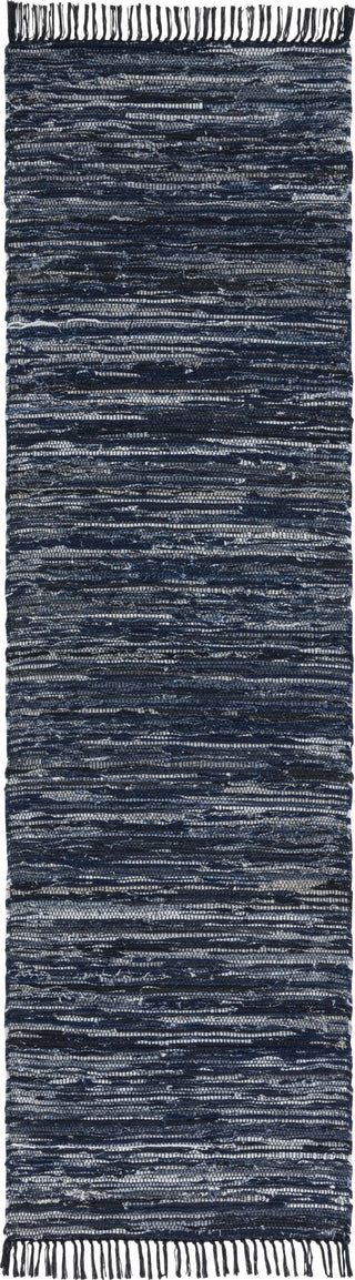 Safavieh Rag Rug RAR301N Navy / Black Area Runner