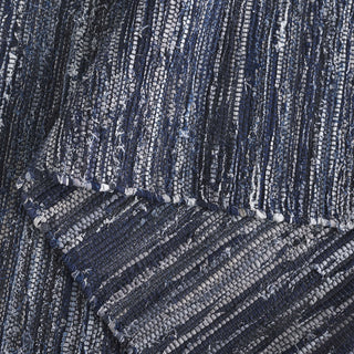 Safavieh Rag Rug RAR301N Navy / Black Area Fold