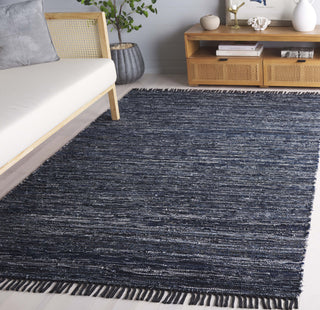 Safavieh Rag Rug RAR301N Navy / Black Area Room Scene