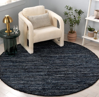 Safavieh Rag Rug RAR301N Navy / Black Area Room Scene Feature