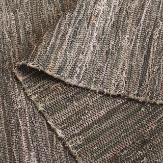 Safavieh Rag Rug RAR301Y Dark Green / Black Area Fold