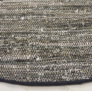 Safavieh Rag Rug RAR301Y Dark Green / Black Area Detail