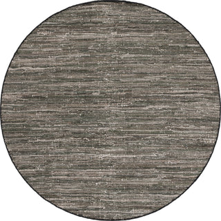 Safavieh Rag Rug RAR301Y Dark Green / Black Area Round