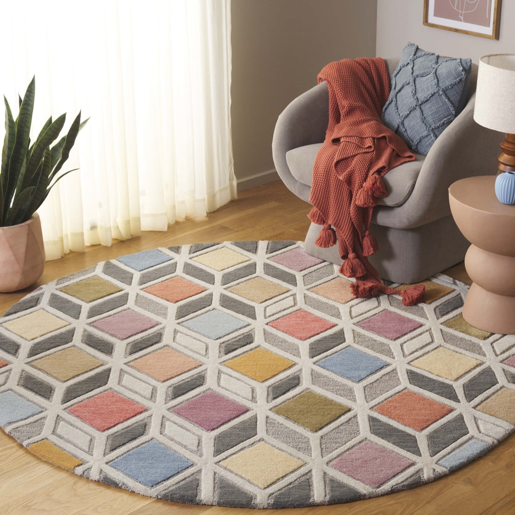 Safavieh Rodeo Drive RD453F Grey / Beige Area Rug Room Scene Feature