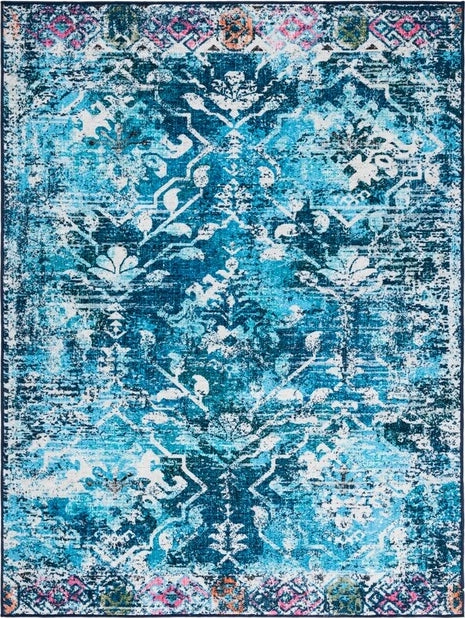 Safavieh Riviera RIV117 Navy / Light Blue Machine Washable Area Rug