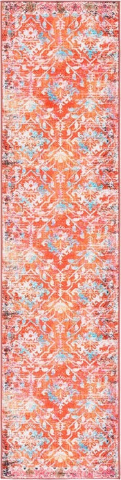 Safavieh Riviera RIV117 Orange / Light Blue Machine Washable Area Rug