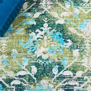 Safavieh Riviera RIV117 Green / Light Blue Machine Washable Area Rug