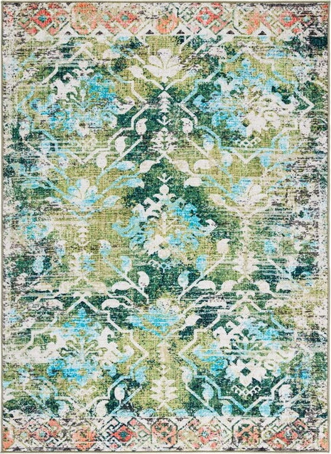 Safavieh Riviera RIV117 Green / Light Blue Machine Washable Area Rug