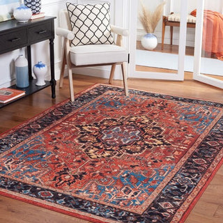 Safavieh Riviera RIV138 Red / Blue Machine Washable Area Rug