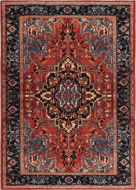 Safavieh Riviera RIV138 Red / Blue Machine Washable Area Rug