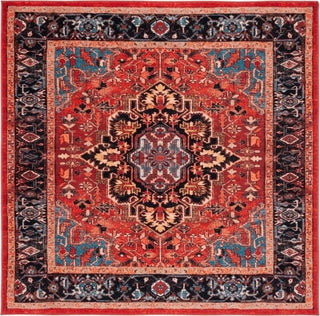 Safavieh Riviera RIV138 Red / Blue Machine Washable Area Rug