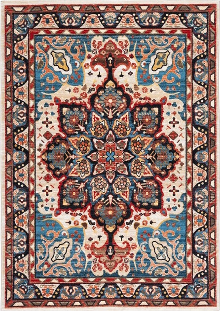 Safavieh Riviera RIV155 Blue / Beige Machine Washable Area Rug