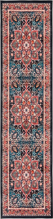 Safavieh Riviera RIV155 Red / Navy Machine Washable Area Rug