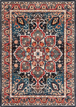 Safavieh Riviera RIV155 Red / Navy Machine Washable Area Rug