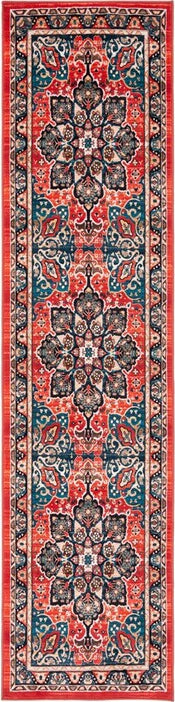 Safavieh Riviera RIV155 Black / Red Machine Washable Area Rug