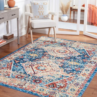 Safavieh Riviera RIV157 Blue / Gold Machine Washable Area Rug