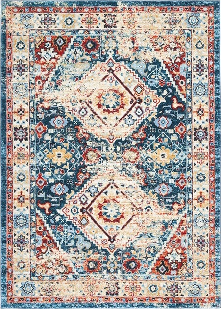 Safavieh Riviera RIV157 Blue / Gold Machine Washable Area Rug