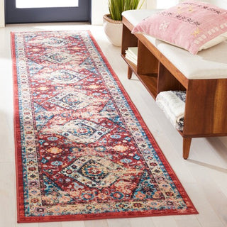 Safavieh Riviera RIV157 Red / Blue Machine Washable Area Rug