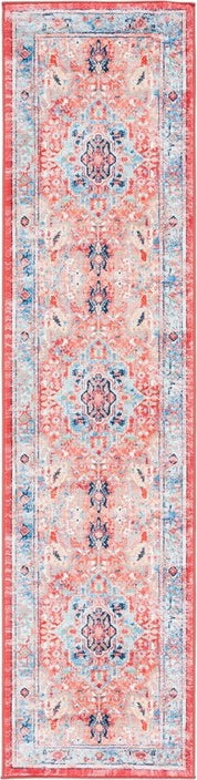 Safavieh Riviera RIV182 Light Blue / Red Machine Washable Area Rug