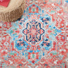 Safavieh Riviera RIV182 Light Blue / Red Machine Washable Area Rug