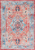 Safavieh Riviera RIV182 Light Blue / Red Machine Washable Area Rug