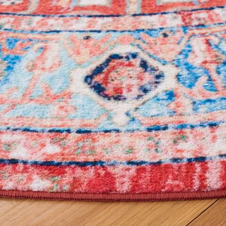 Safavieh Riviera RIV182 Light Blue / Red Machine Washable Area Rug