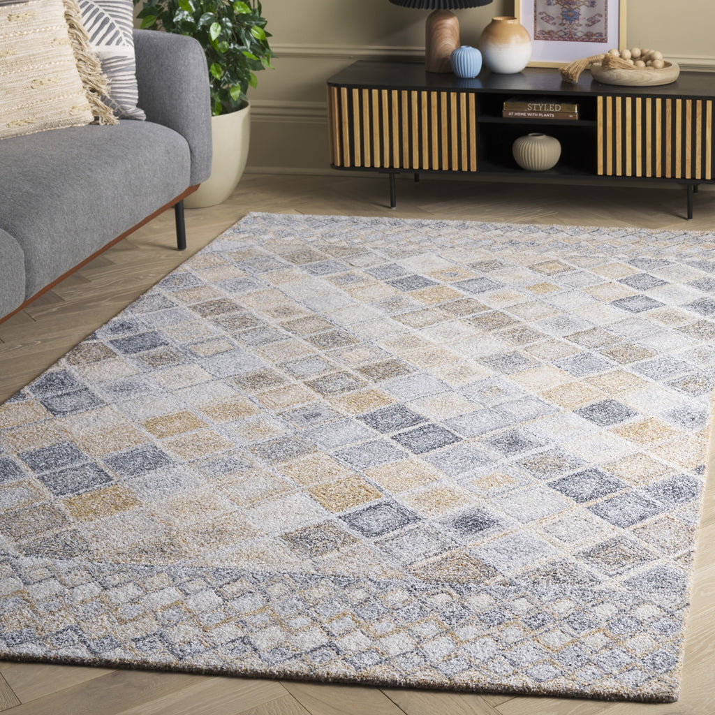 Safavieh Renewal RNW802B Beige / Grey Area Rug Room Scene Feature