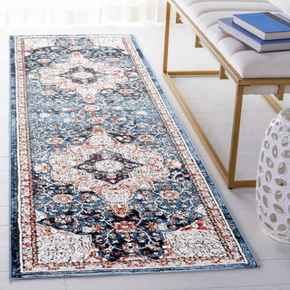 Safavieh Rosewood ROW104 Ivory / Blue Area Rug Room Scene Feature