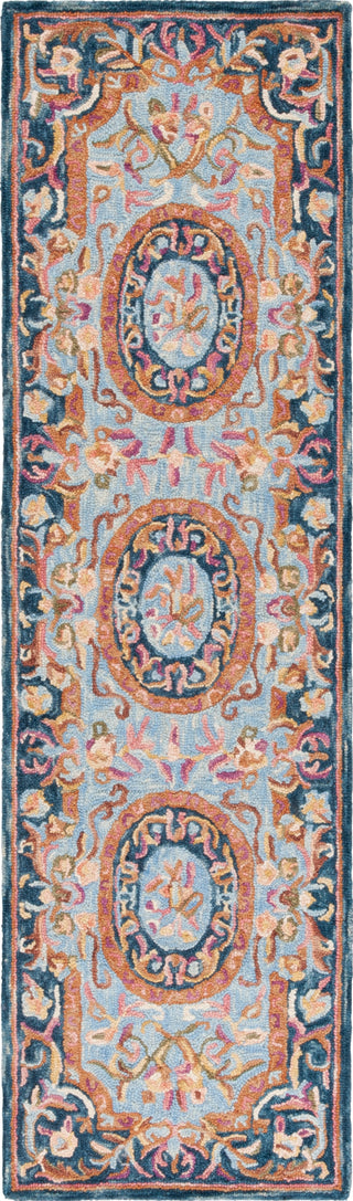 Safavieh Savonnerie SAV301N Navy / Pink Area Rug Runner