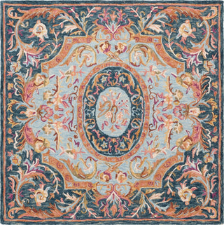 Safavieh Savonnerie SAV301N Navy / Pink Area Rug Square