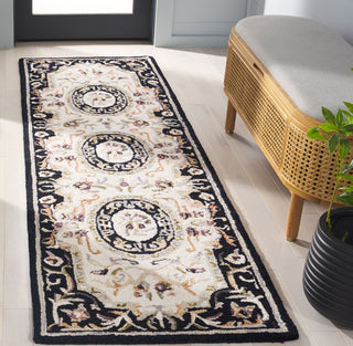 Safavieh Savonnerie SAV301Z Ivory / Black Area Rug Room Scene Feature