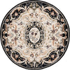 Safavieh Savonnerie SAV301Z Ivory / Black Area Rug Round