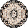 Safavieh Savonnerie SAV301Z Ivory / Black Area Rug Round