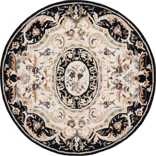 Safavieh Savonnerie SAV301Z Ivory / Black Area Rug Round