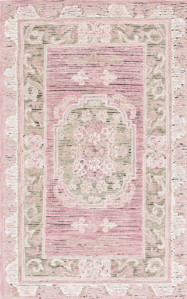 Safavieh Savonnerie SAV401X Olive / Pink Area Rug main image